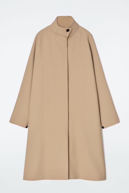 Trapeze Wool-Blend Long Coat