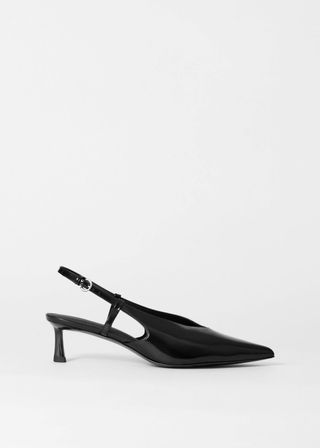 Classic Leather Slingback Pumps