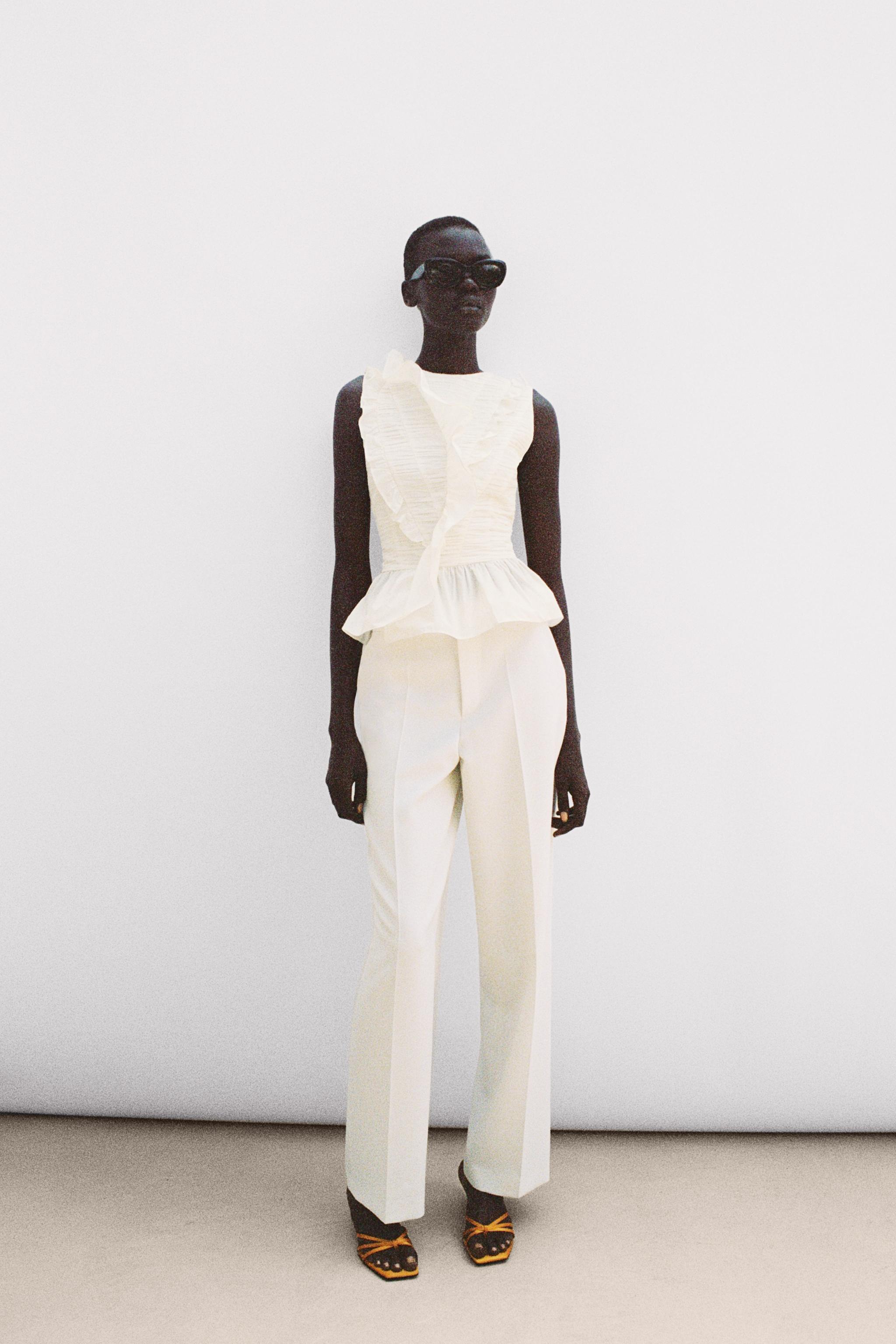 Draped Ruffle Top