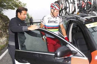Philippe Gilbert (BMC Racing Team) quits the race after a crash
