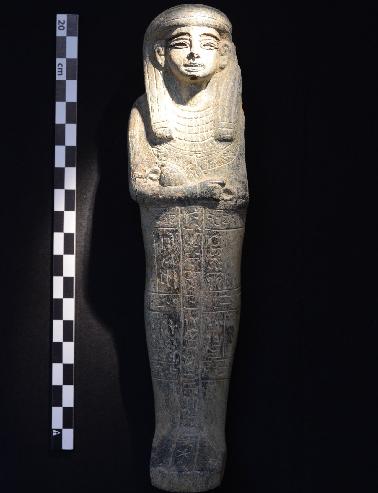 an Egyptian human figurine