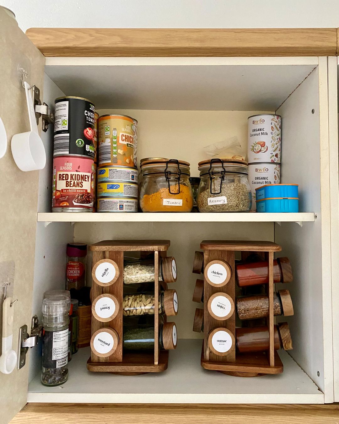 Katie trying decision fatigue decluttering - kitchen cupboard