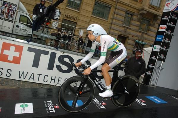 Shara Gillow (Australia) heads down the ramp