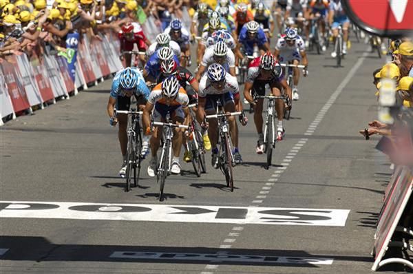 Oscar Friere rewarded his teammates hard work to take the sprint for third