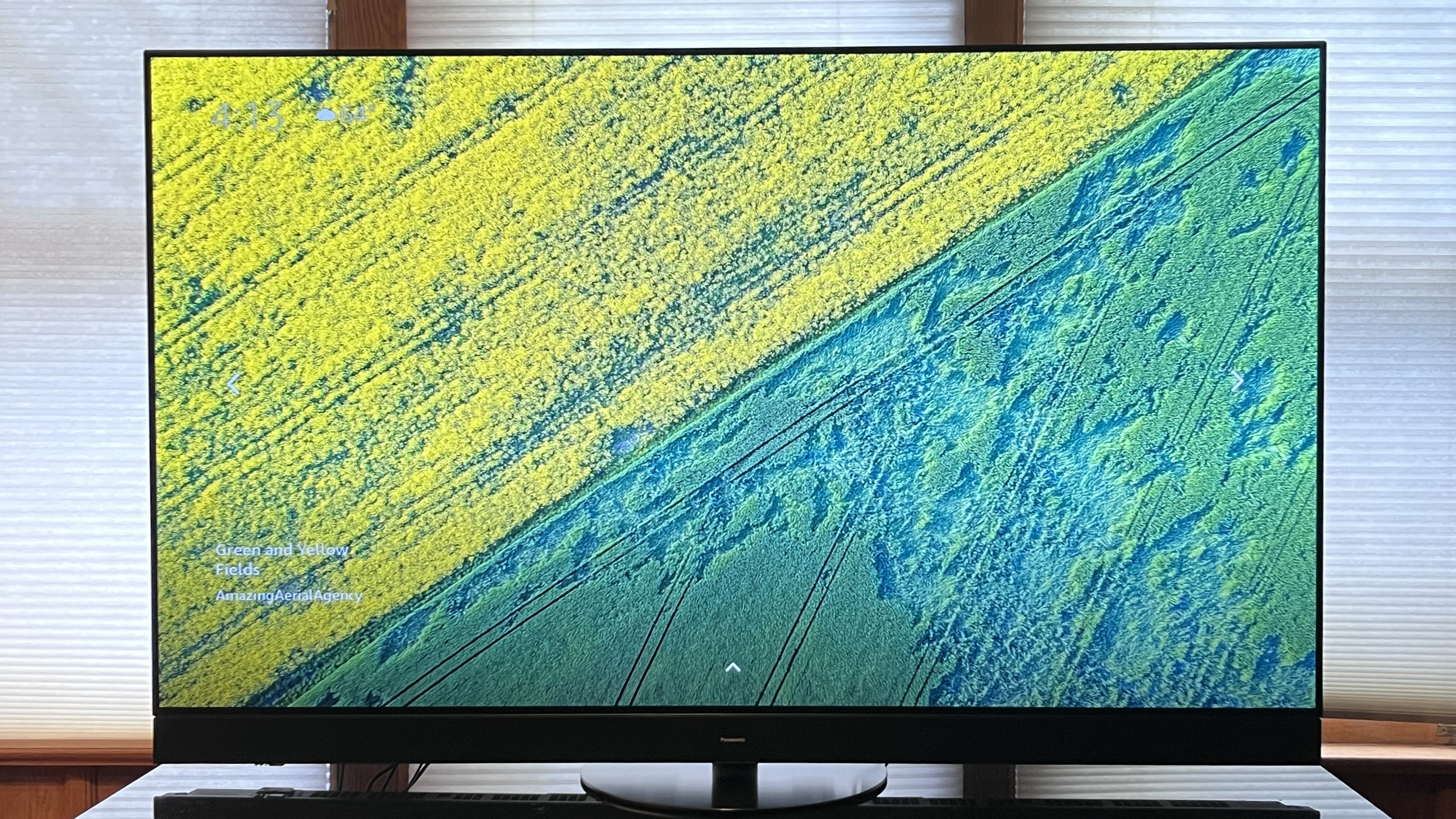 Panasonic Z95A OLED TV showing image of a landscape