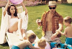Marie Claire Celebrity News: Brad Pitt and Angelina Jolie - W - Domestic Bliss