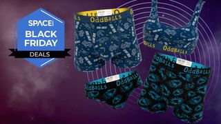 A selection of oddballs star trek underwear on a space.com background