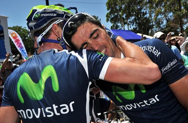 Ventoso is congratulated by his teammate