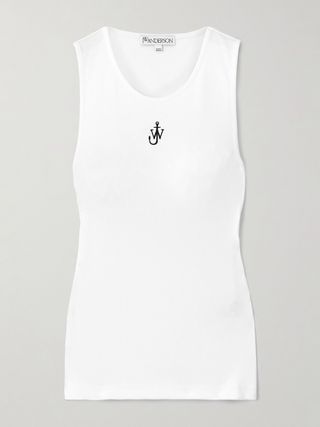 Logo-Embroidered Cotton-Jersey Tank Top