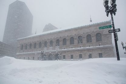 Snow in Boston.