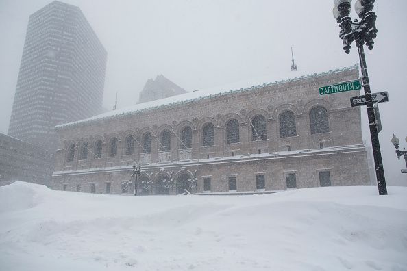 Snow in Boston.