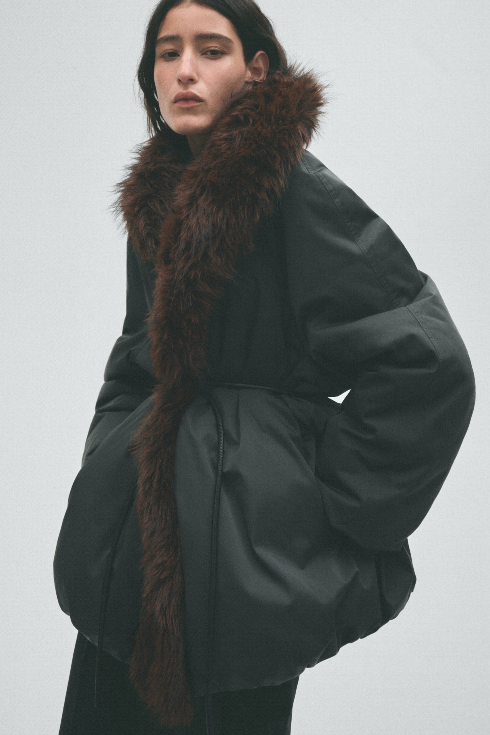 Tie-Belt Puffer Coat