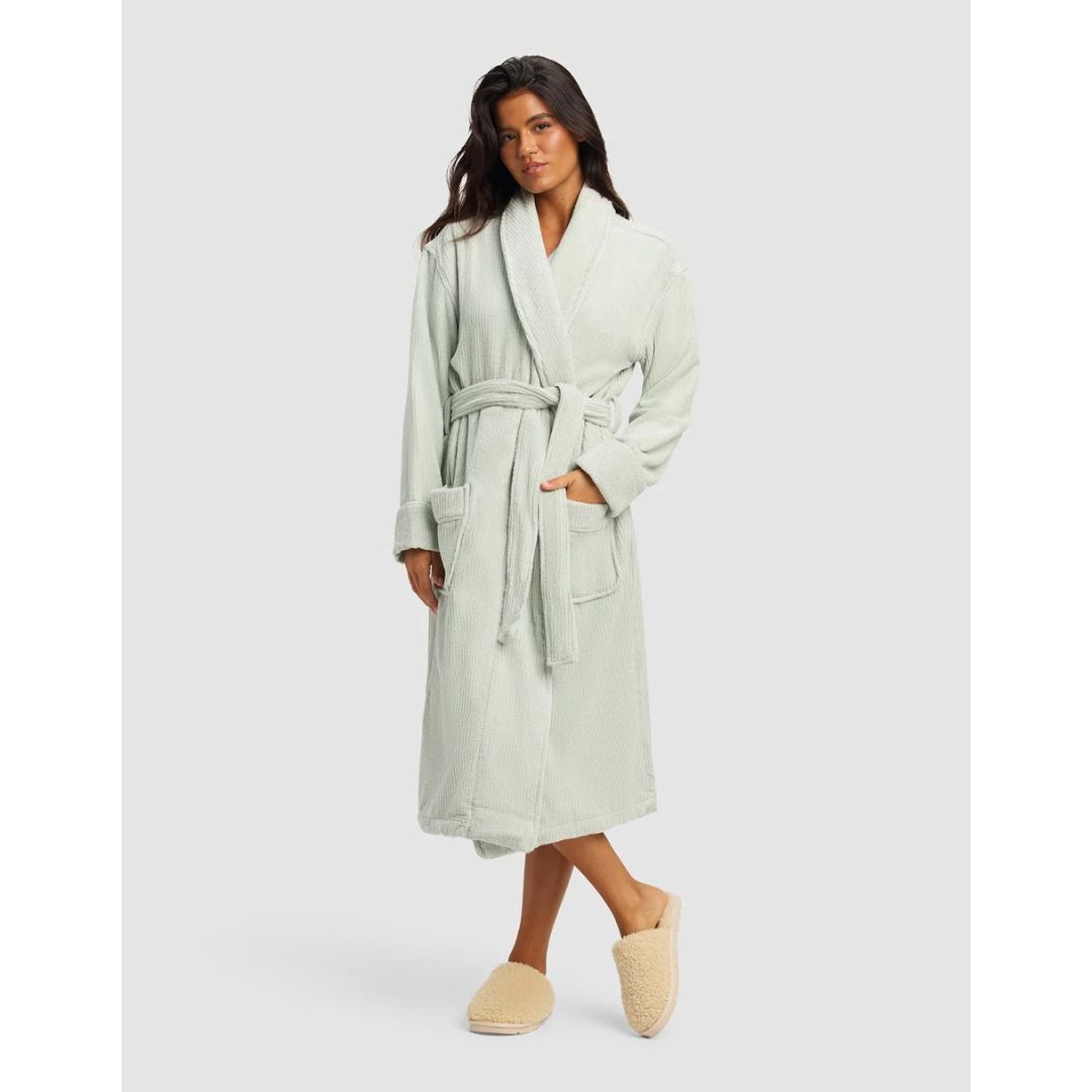seafoam green robe from cozy earth
