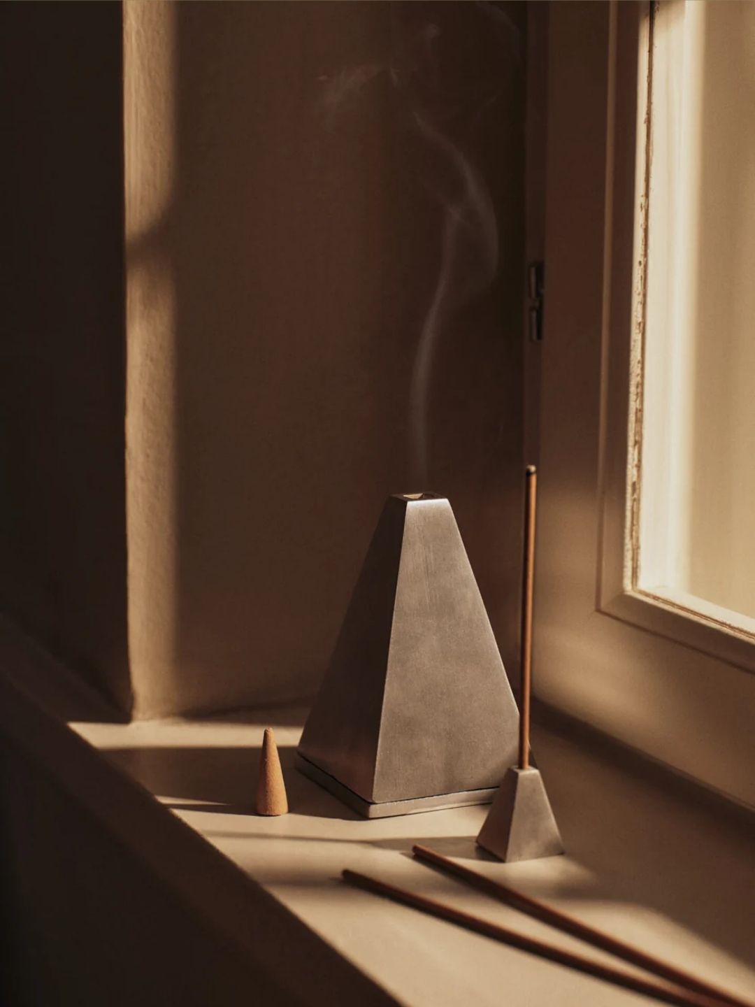 Ferm Living, Pyra Incense Cone Burner in Brushed Aluminium