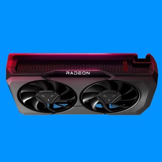 AMD RX 7600 on a blue background