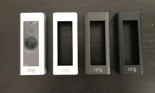 Ring Pro comes with four faceplates, and you could always paint one to match your house exactly.