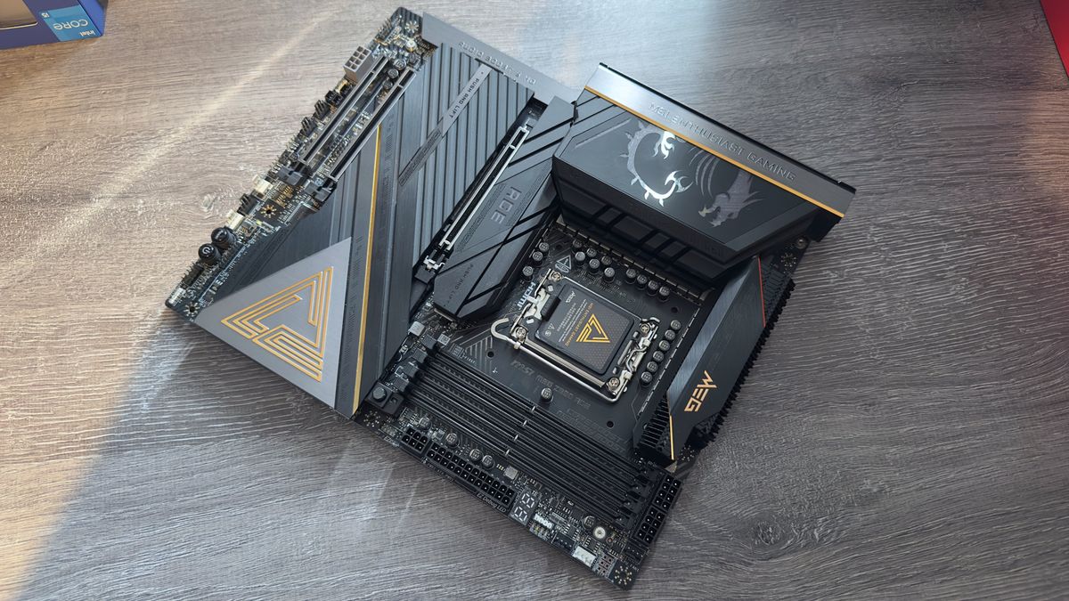 A photo of the MSI MEG Z890 Ace motherboard.