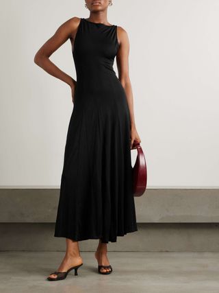 Gramercy Pleated Stretch-Jersey Maxi Dress