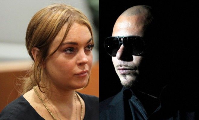 Lindsay Lohan and Pitbull