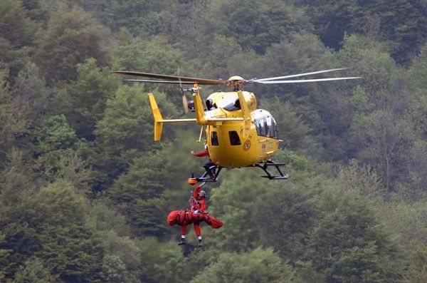 Pedro Horrillo (Rabobank) suffered a serious crash during stage eight and had to be airlifted from the accident scene.