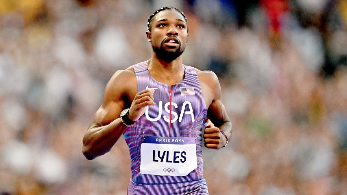 Olympic sprinter Noah Lyles at the Paris 2024 Olympics