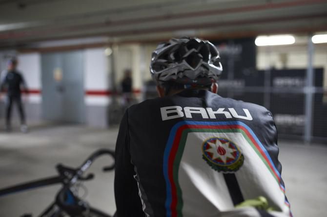 Synergy Baku's kit carries the distinctive emblem of Azerbaijan.