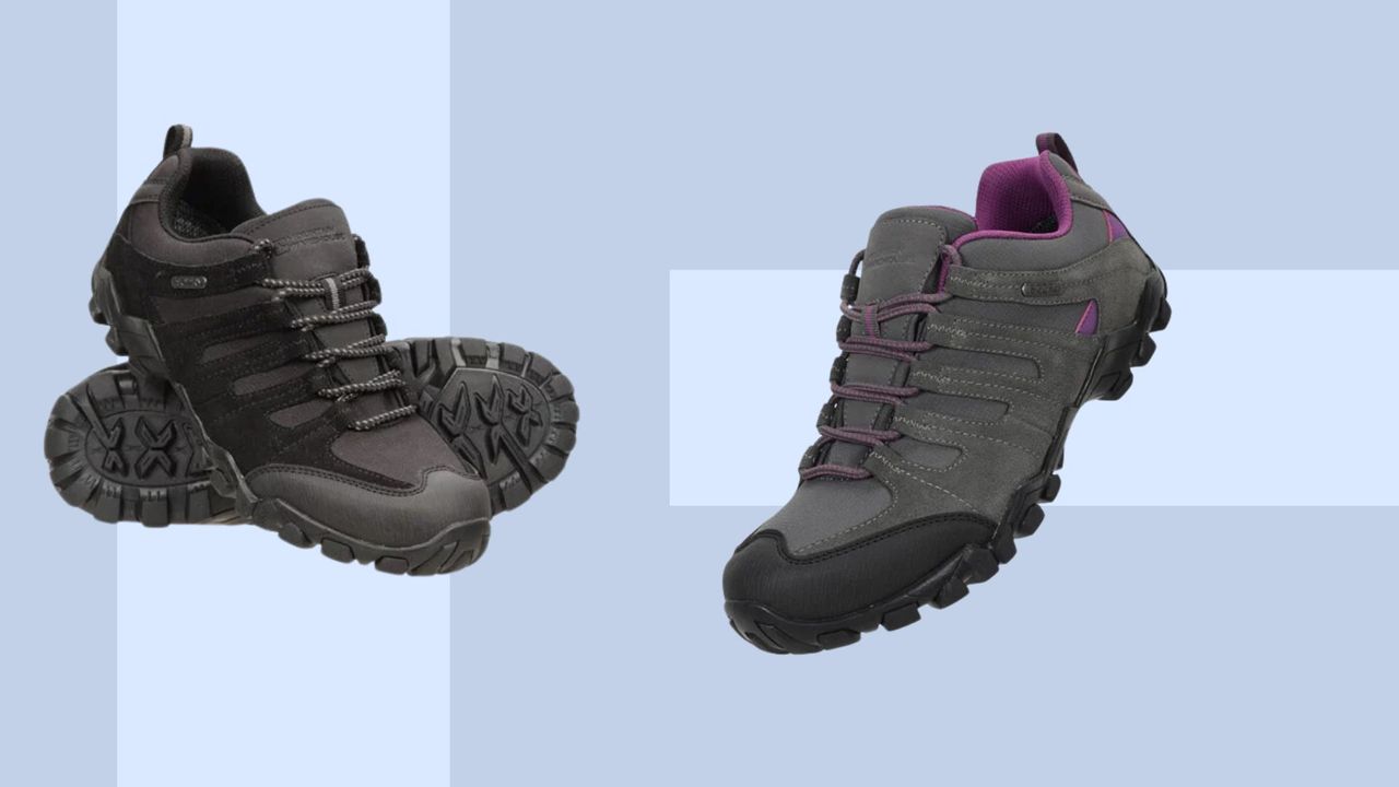 Mountain Warehouse Belfour Women&#039;s Walking shoes, waterproof from two angles in two colourways