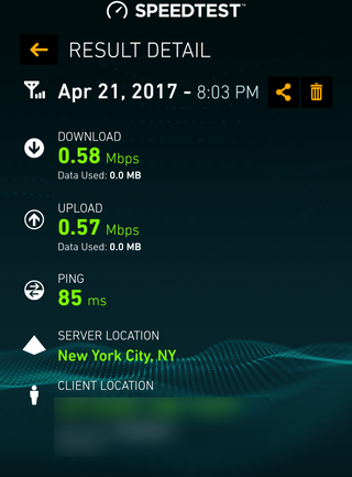 Result of recent speedtest in my livingroom (used Galaxy Note 3)