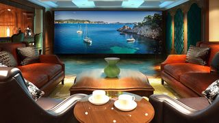 Quantum Media Systems LED video wall in home theater space