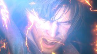 Final Fantasy 16 protagonist Clive uses magic in closeup screenshot