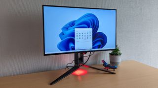 Asus ROG Swift OLED PG27AQDM from the front