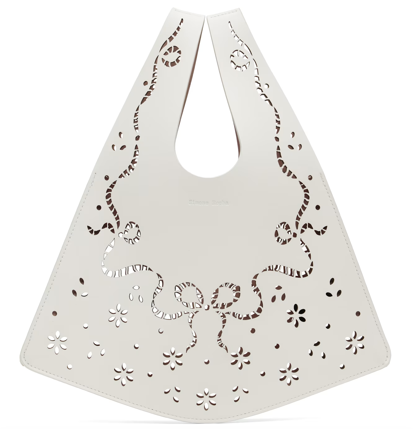 Simone Rocha, Off-White Mini Lasercut Lace Shopper Tote