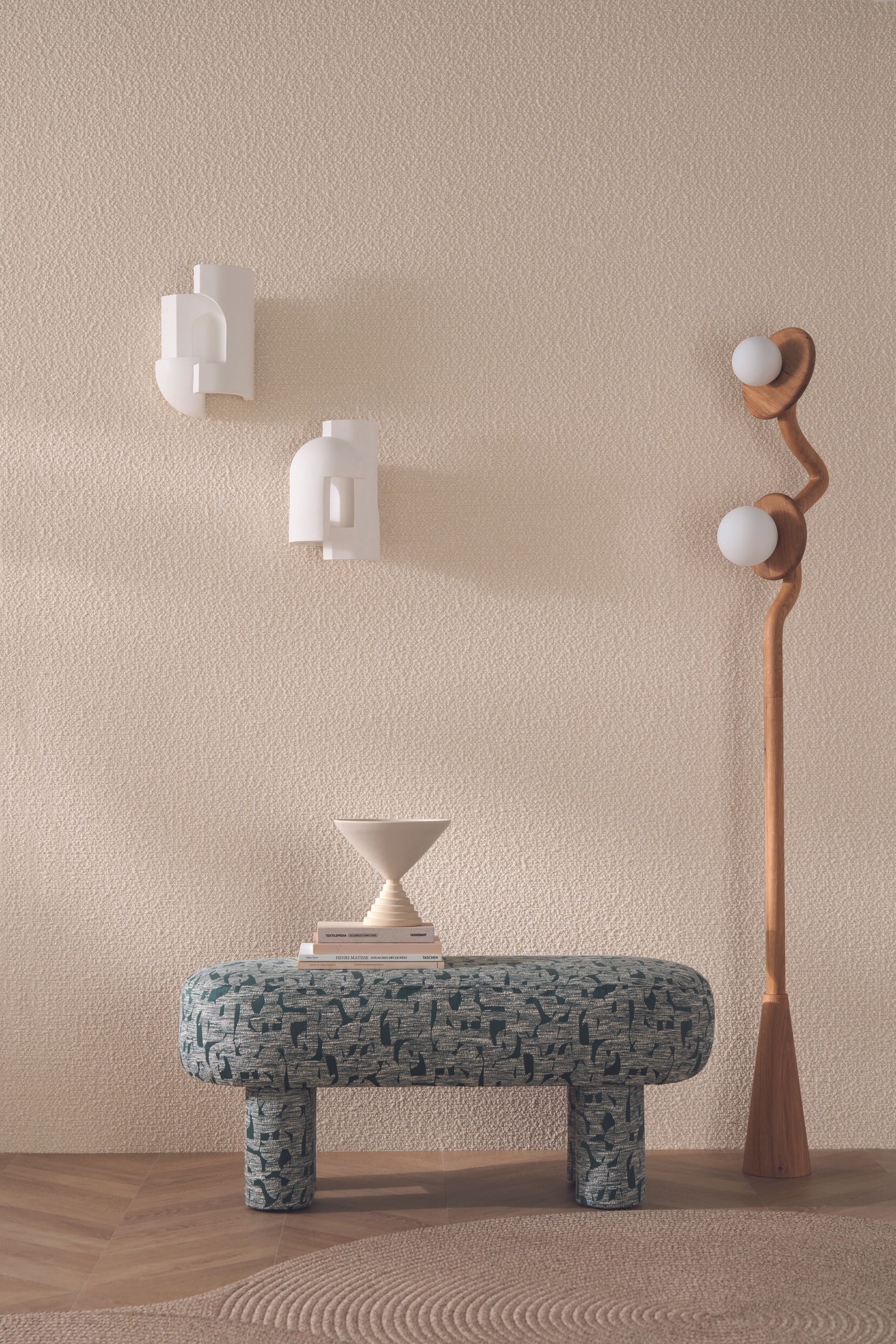 A boucle wall covering