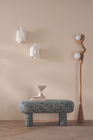A boucle wall covering