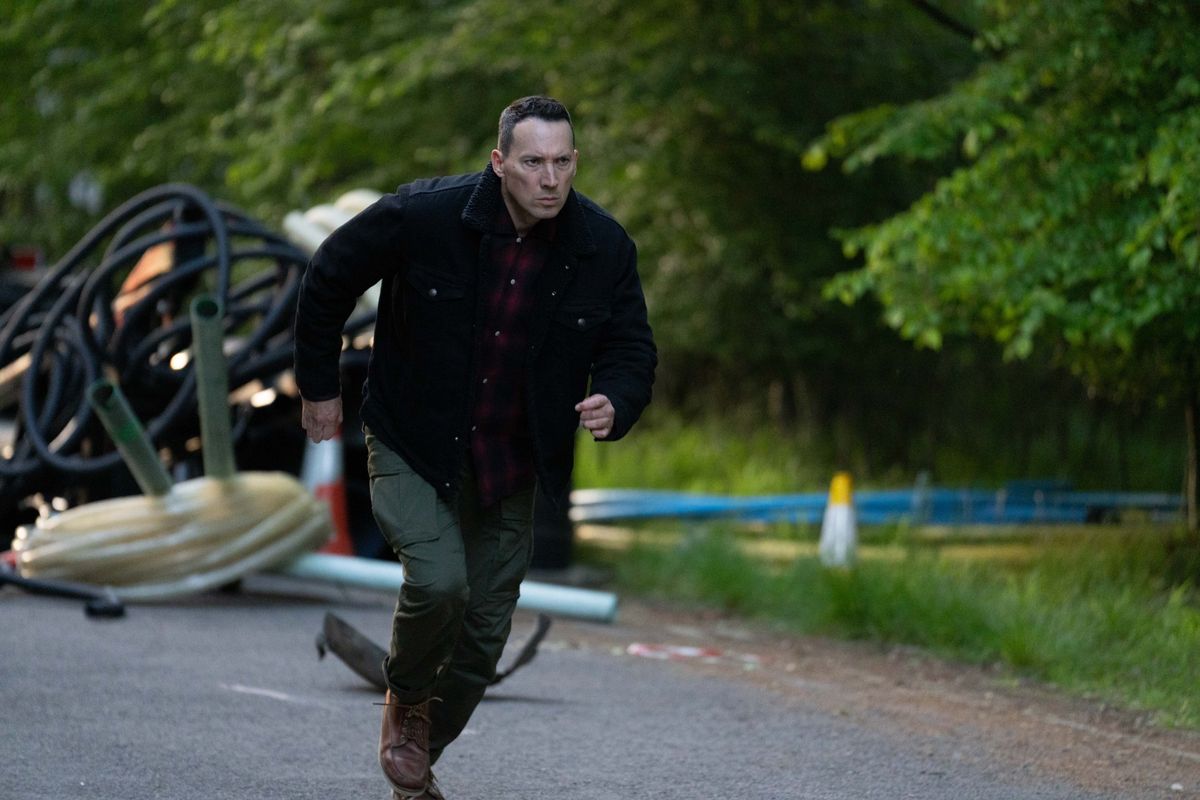 Jack Hodgson running in Silent Witness season 27