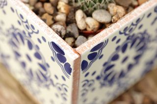 how to make a tile plant pot
