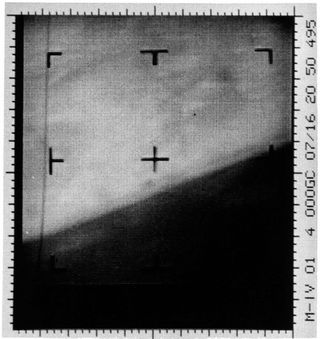The first image of Mars published by NASA from the Mariner 4 mission, which flew by Mars in 1965. It was the first close image of any planet beyond our own.