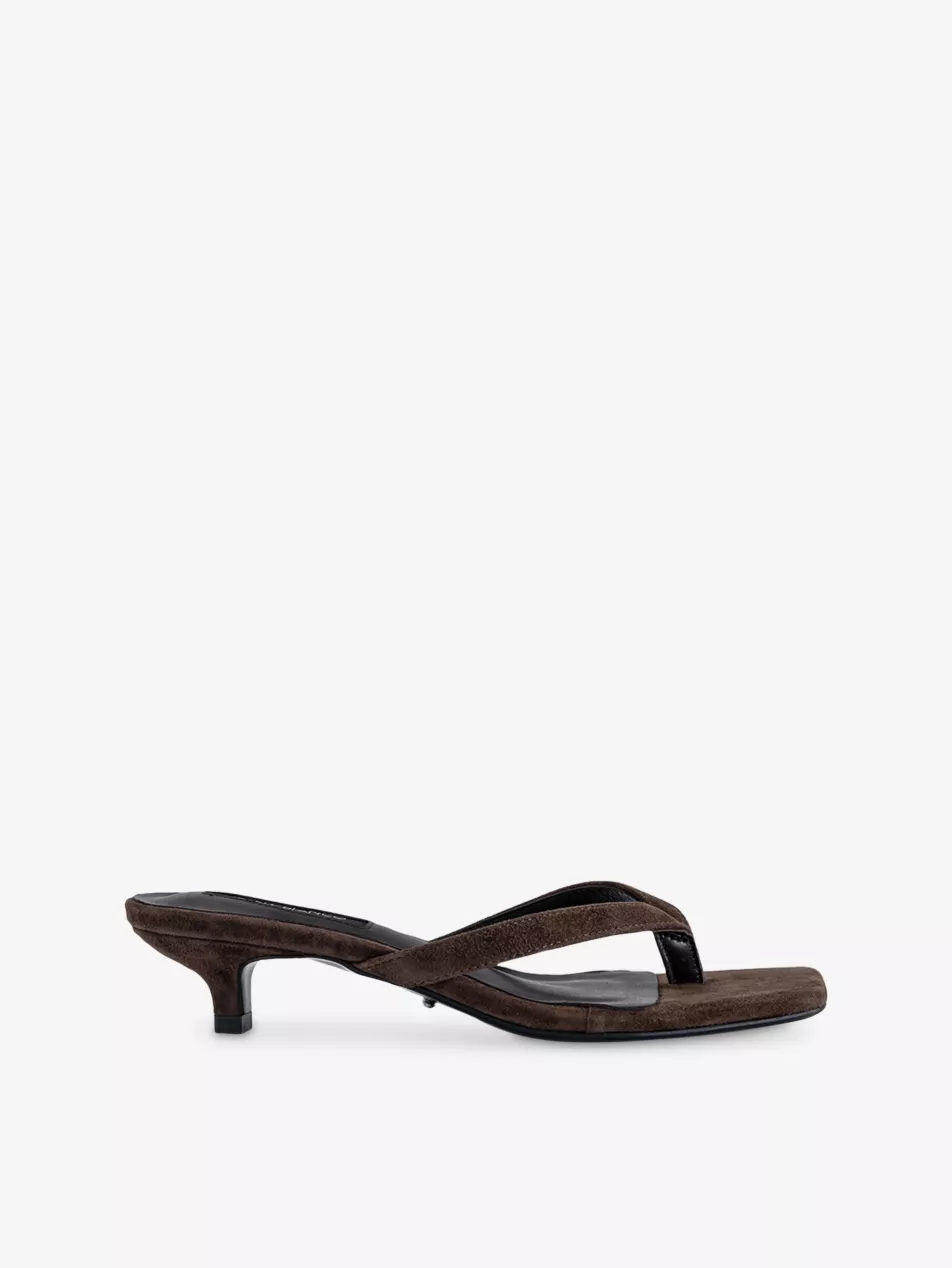 Annie Suede Heeled Sandals - Eur 36 / 3 Uk Women
