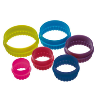 Colourworks Plastic Plain and Fluted Round Cookie Cutters - View at Amazon&nbsp;