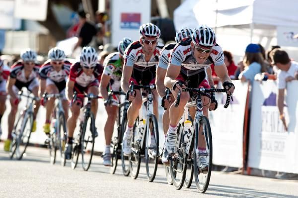 UnitedHealthcare pulls hard with one lap to go.