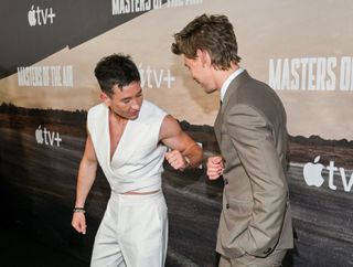 Barry Keoghan and Austin Butler at the "Masters of the Air" premiere