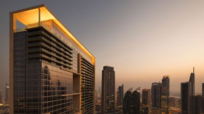 Exterior view of the Waldorf Astoria Dubai International