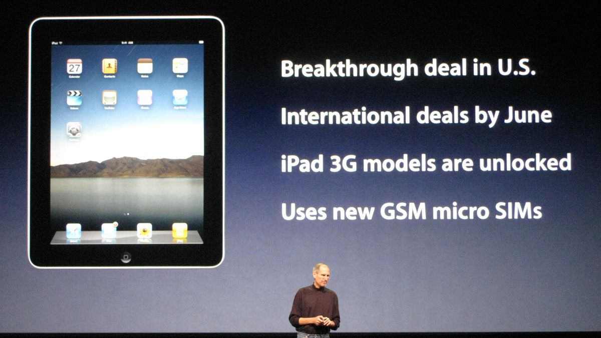 Steve Jobs first iPad