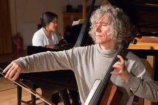 The trench cello being played by Steven Isserlis (Picture: Jens U.Braun)