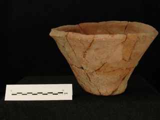 beveled rimmed bowl found at godin tepe archaeological site