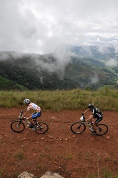 Philip Buys works his way up the climb