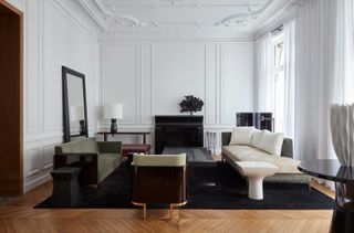 Lounge furniture at Liaigre rue du Faubourg de Saint-Honoré showroom