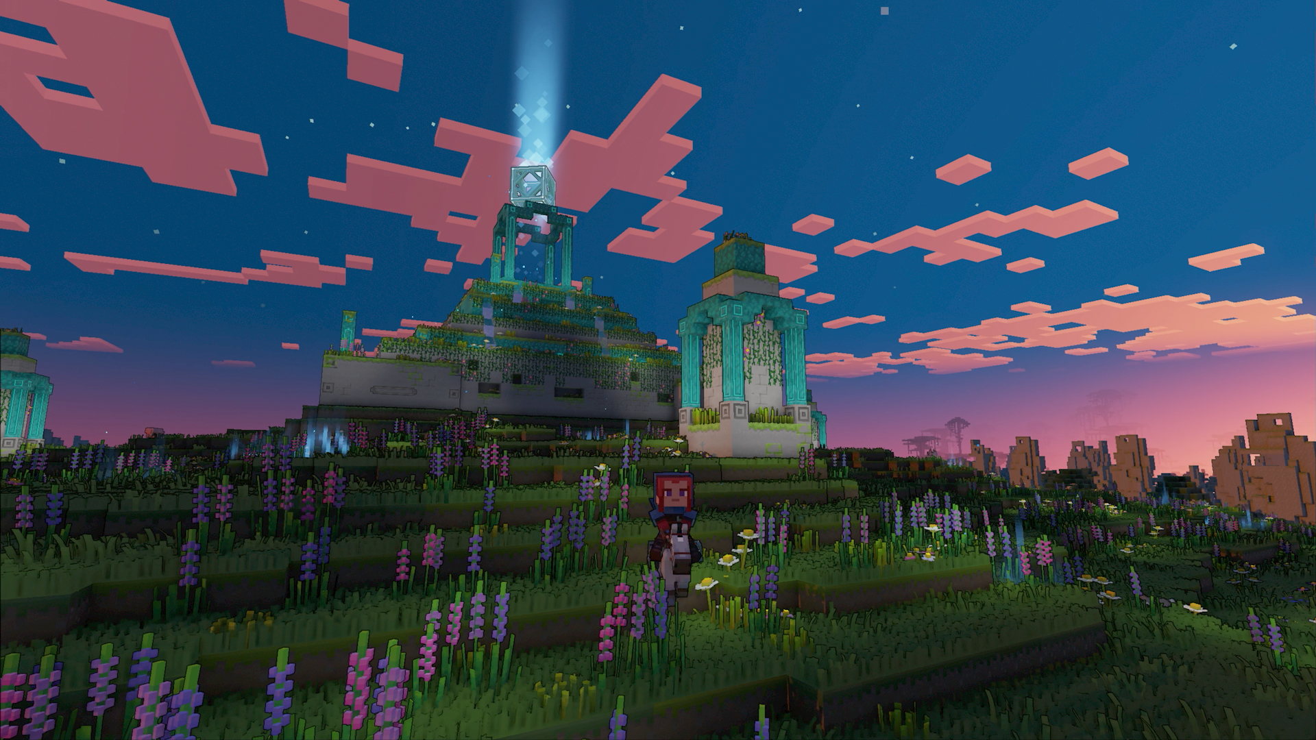 Captura de tela oficial do Minecraft Legends.