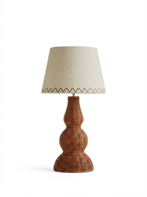 Wicker Graduated Base Table Lamp