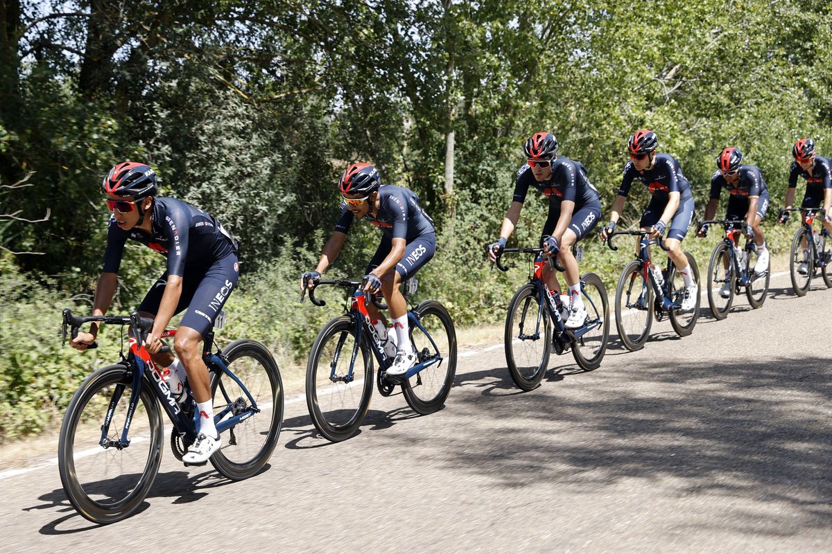 Vuelta a Burgos 2021 - 43rd Edition - 1st stage - Burgos (Catedral) - Burgos (El Castillo) 161 km - 03/08/2021 - Egan Bernal (COL - Ineos Grenadiers) - photo Luis Angel Gomez/BettiniPhoto&Acirc;&copy;2021